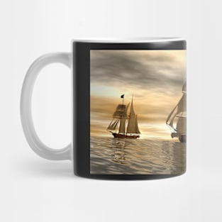 Pirates Vessels on high Sea Mug